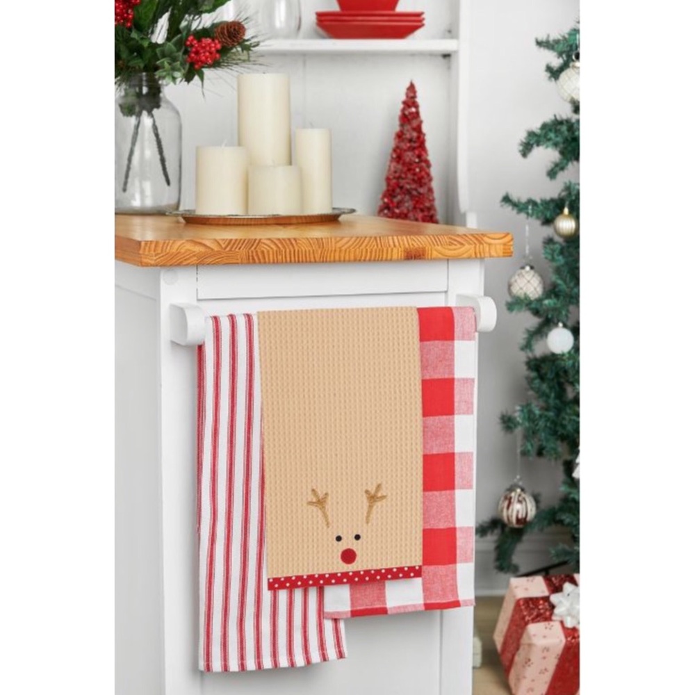 C&F Kitchen Rudolph Waffle Weave Kitchen Towel